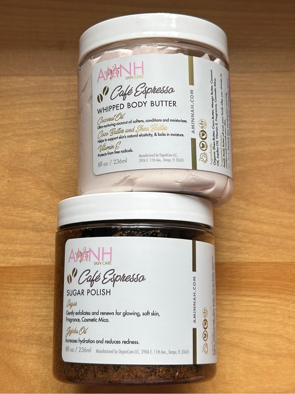 Café Espresso Whipped Body Butter and Scrub Set - Bundle New!